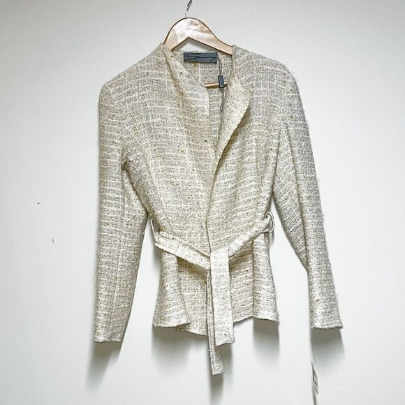 NWT Genny Moda Italy Vintage Boucle Two Piece Skirt Suit Cream Sz 10 - Picture 2 of 8